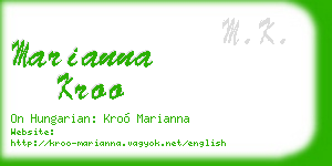 marianna kroo business card