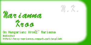 marianna kroo business card